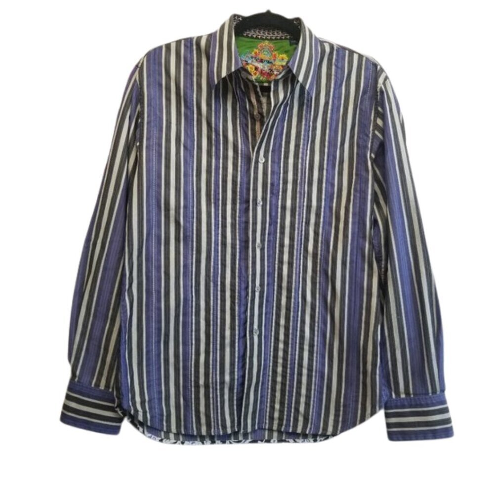 Robert Graham | Euro Fit Striped Long Sleeve M